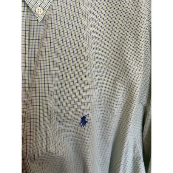 Ralph Lauren Blake Light Green & Purple Plaid ButtonUp Size XXL - Picture 2 of 3